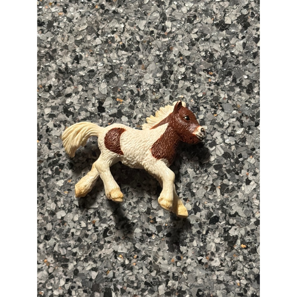 Schleich 2005 Brown White Pinto Pony Horse Figurine Realistic Animal 13608